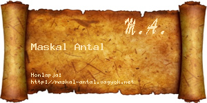 Maskal Antal névjegykártya